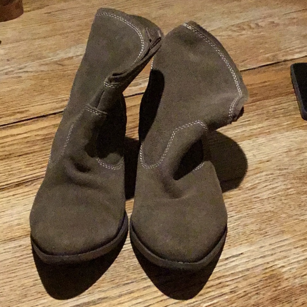 Dark Brown Suede Boots